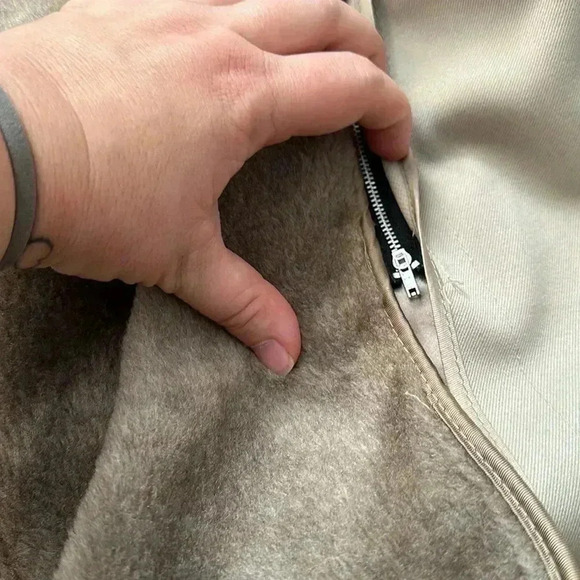 Vintage London Fog Cream Trench Coat with Silk and Fleece Line 42 Long - Picture 10 of 10